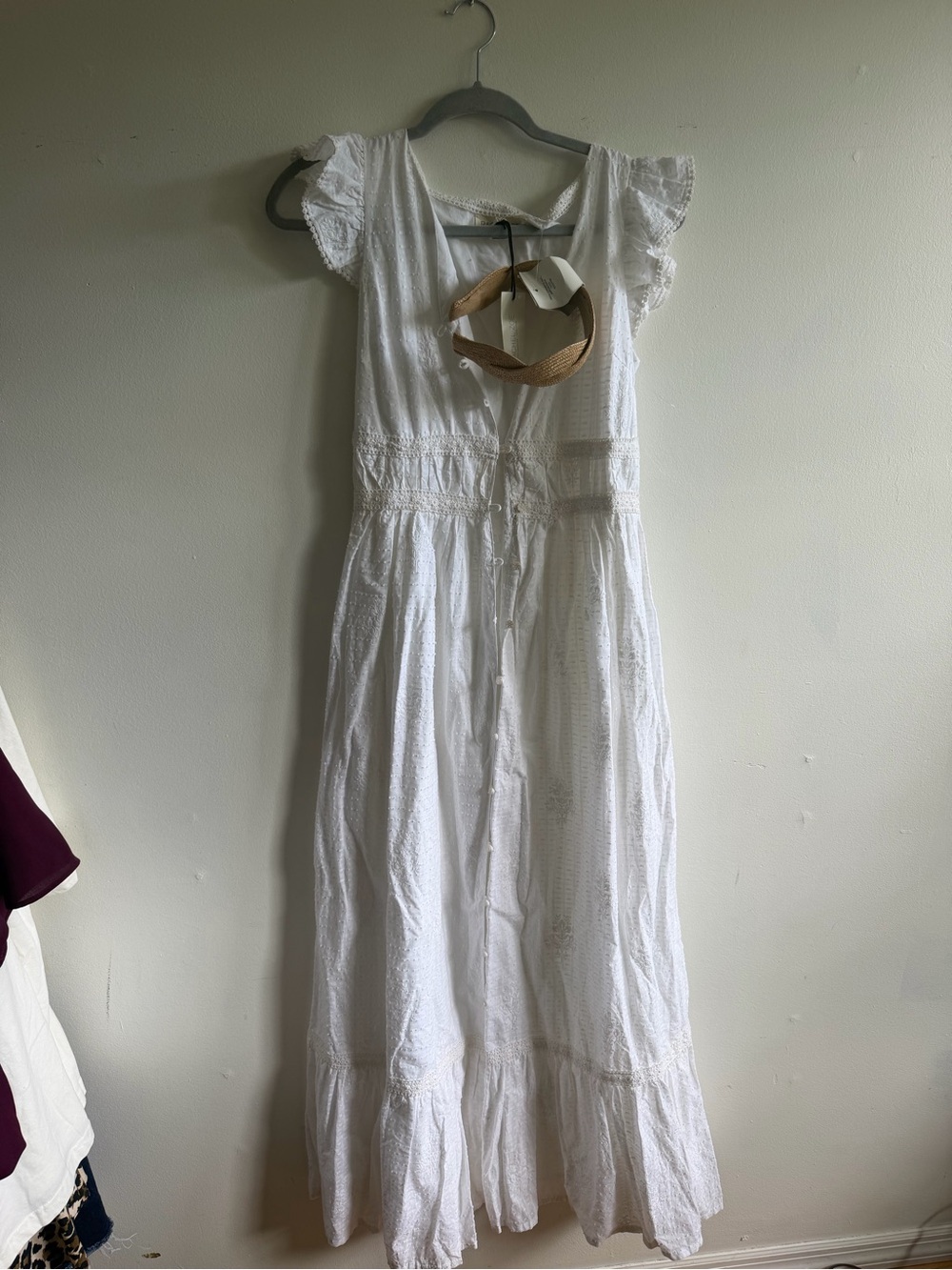 Rachel Zoe White Eyelet Maxi Dress
